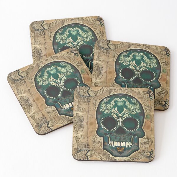 Item preview, Brown and army green skull filigree designed and sold by McCallnWaldo.