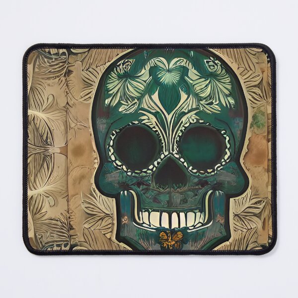Item preview, Brown and army green skull filigree designed and sold by McCallnWaldo.