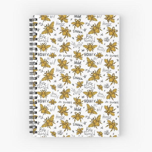 Item preview, Honey bee golden embroidery queen seamless trendy pattern designed and sold by Bearlala.