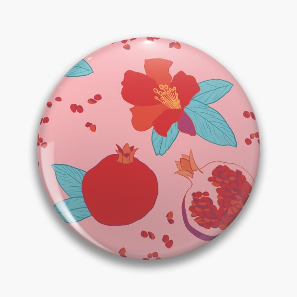 Item preview, Pomegranate fruit flower pink, red and green pattern designed and sold by SoatCreation.