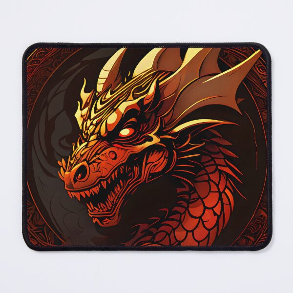 Item preview, Mythical Dragon Emblem - Majestic Fantasy Creature Artwork designed and sold by ByteyCreatives.