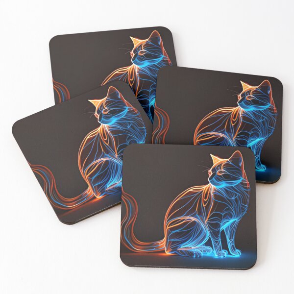 Item preview, Neon cat designed and sold by Alifoxs.