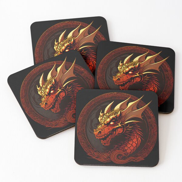 Item preview, Mythical Dragon Emblem - Majestic Fantasy Creature Artwork designed and sold by ByteyCreatives.