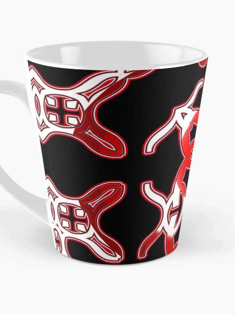 Thumbnail 3 of 4, Coffee Mug,  *Funny Unique Geometric Abstract Red White Rabbit Pattern* designed and sold by Ralek.
