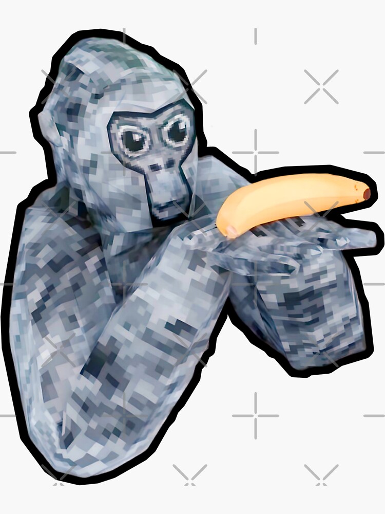 Here Banana- Gorilla Tag Sticker for Sale by Dude 4U