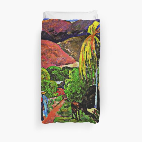 Gauguin - Route de Tahiti, célèbre tableau Housse de couette