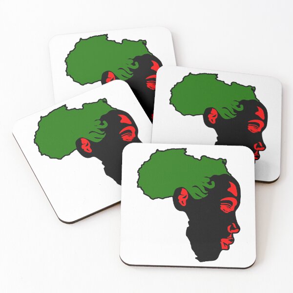 Item preview, African Woman Face; Red, Black, and Green; designed and sold by StickerApe.