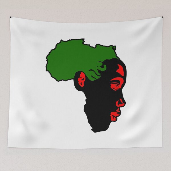 Item preview, African Woman Face; Red, Black, and Green; designed and sold by StickerApe.