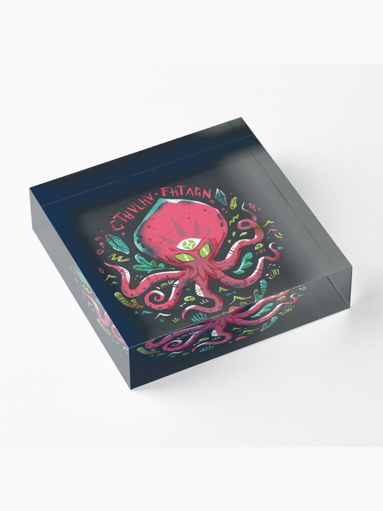Alternate view of Cthulhu Fhtagn Acrylic Block