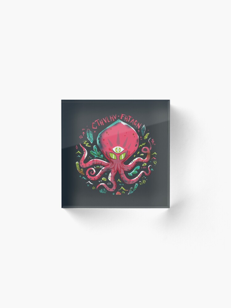 Alternate view of Cthulhu Fhtagn Acrylic Block