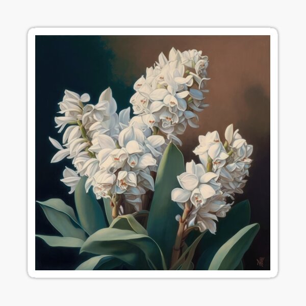 Aperçu de l'œuvre White Hyacinth  créée et vendue par Vanover Designs.