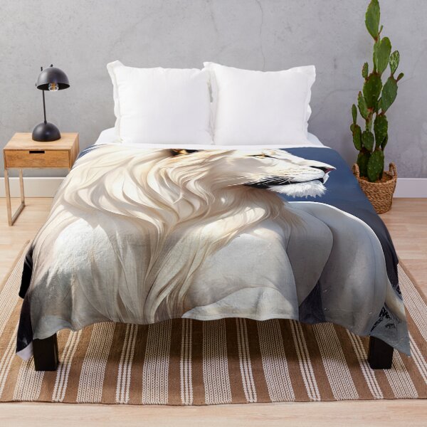 Item preview, Majestic white lion painting. Home docor art designed and sold by ChaosEdits.
