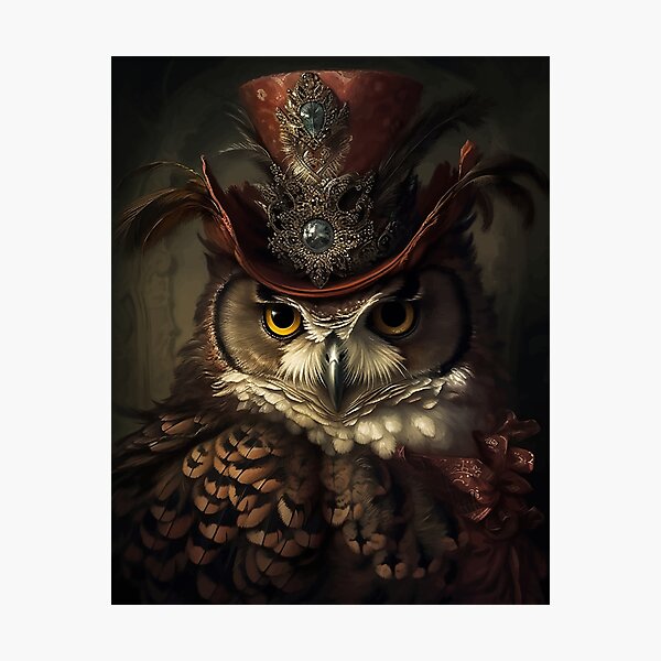 Item preview, Victorian Owl Gentleman designed and sold by CatCoconut-Art.