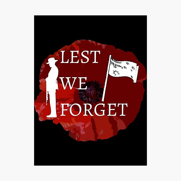 Item preview, Lest We Forget Flag designed and sold by Little-Bit-Xtra.