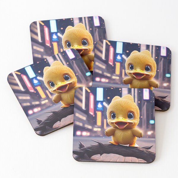 Item preview, A cute and naughty baby duck is waiting for you to take it home at a corner of the city designed and sold by SurrealAnimals.