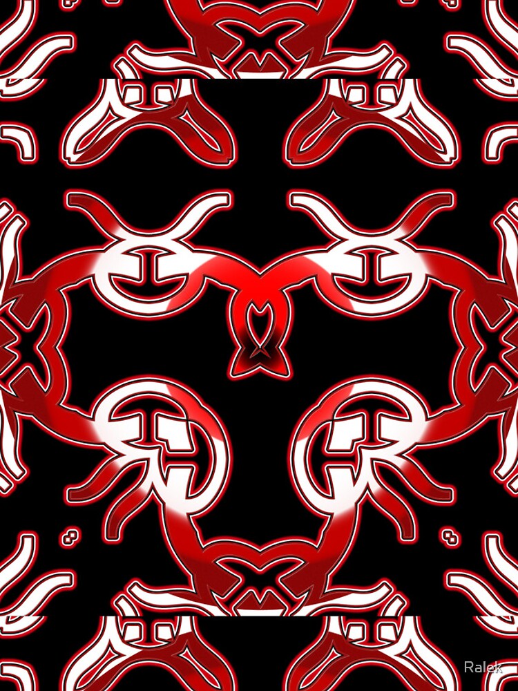 Thumbnail 4 of 4, iPhone Case, *Funny Unique Geometric Abstract Red White Rabbit Pattern* designed and sold by Ralek.