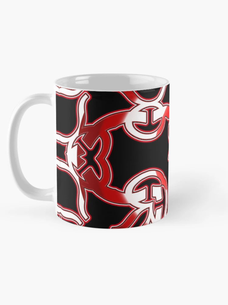 Thumbnail 5 of 6, Coffee Mug,  *Funny Unique Geometric Abstract Red White Rabbit Pattern* designed and sold by Ralek.