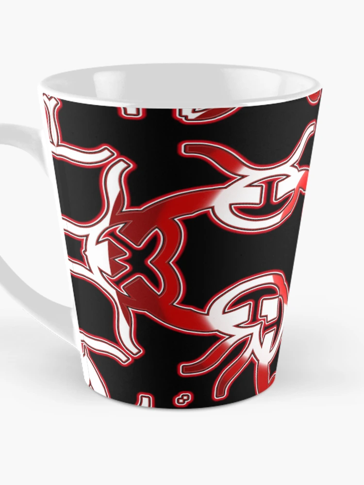 Thumbnail 3 of 4, Coffee Mug, *Funny Unique Geometric Abstract Red White Rabbit Pattern* designed and sold by Ralek.