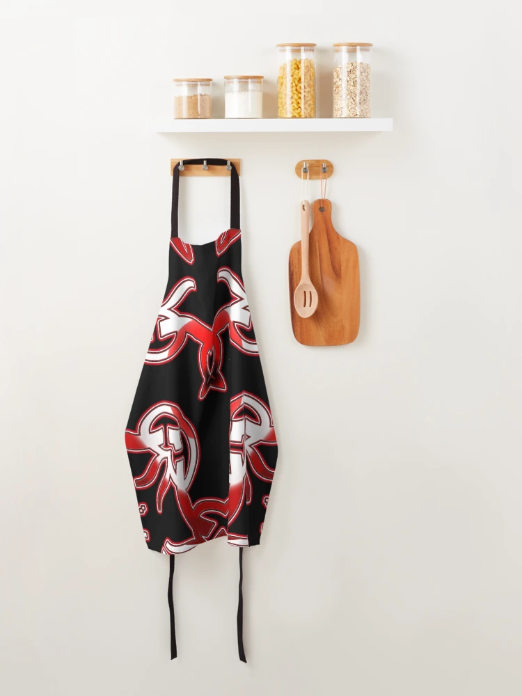 Thumbnail 4 of 6, Apron,  *Funny Unique Geometric Abstract Red White Rabbit Pattern* designed and sold by Ralek.
