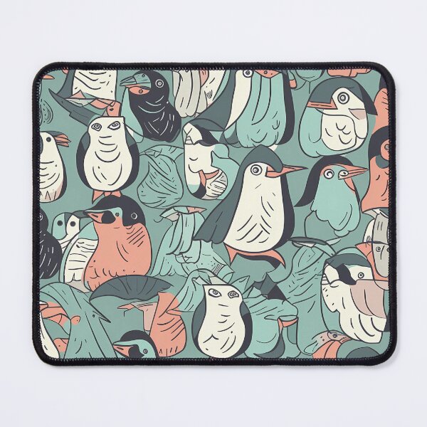 Item preview, Stylized penguin pattern in pastel colors designed and sold by randrdesign.