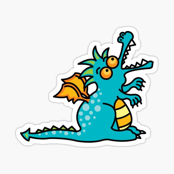 Item preview, Teal Cartoon Magic Dragon © fatfatin designed and sold by fatfatin.