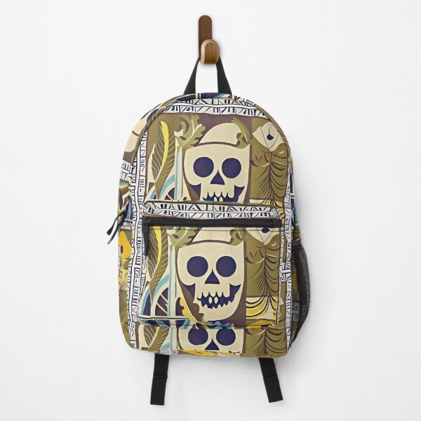 Item preview, Boho Muted colored skull skeleton flower tile (dingy green and yellow) designed and sold by McCallnWaldo.