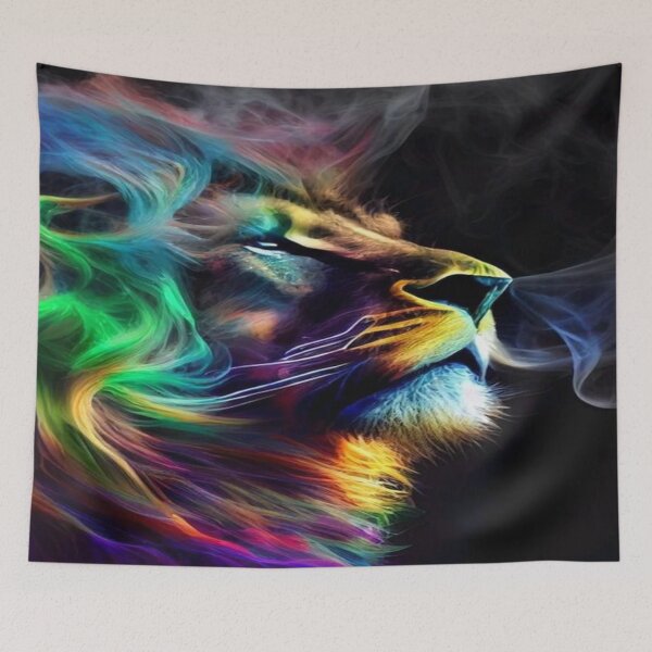 Item preview, lion in neon designed and sold by Teixeira224.