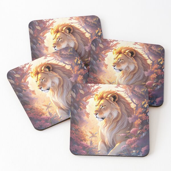 Item preview, Beautiful Lion surrounded by flowers designed and sold by ChaosEdits.