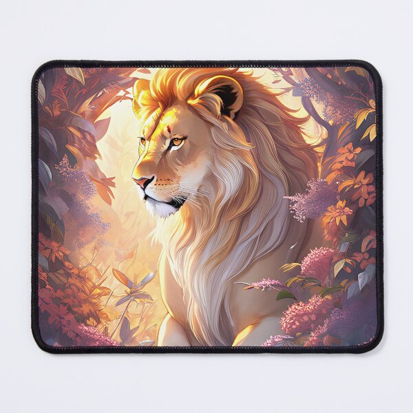 Item preview, Beautiful Lion surrounded by flowers designed and sold by ChaosEdits.