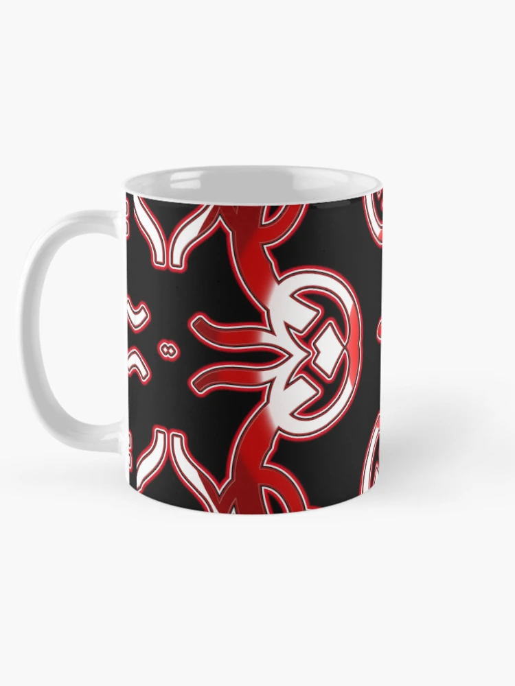 Thumbnail 5 of 6, Coffee Mug, *Funny Unique Geometric Abstract Red White Rabbit Pattern* designed and sold by Ralek.