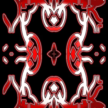 Artwork thumbnail, *Funny Unique Geometric Abstract Red White Rabbit Pattern* by Ralek