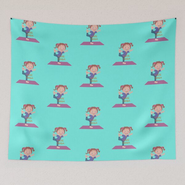 Item preview, I love yoga, yoga, child, girl, funn designed and sold by ArtGozde.