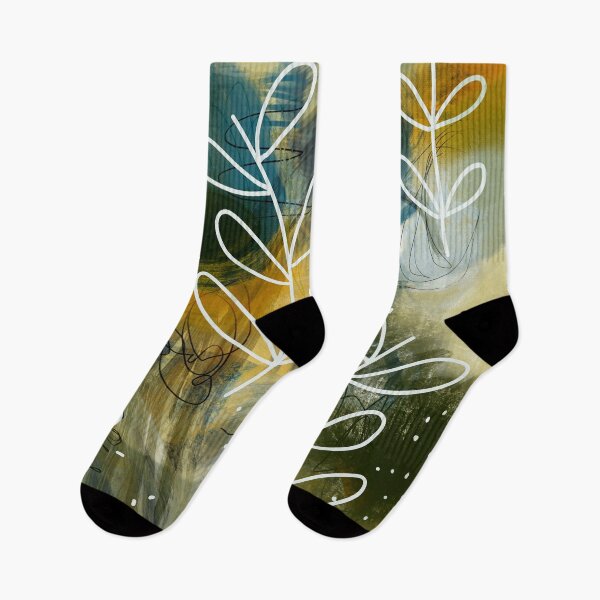 Item preview, Changing times - Abstract background with simple leaves  designed and sold by Louise  Rising.