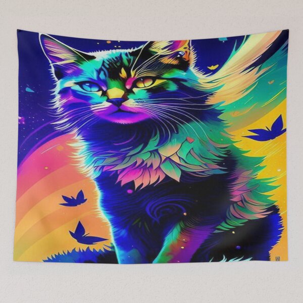 Item preview, cat in neon designed and sold by Teixeira224.