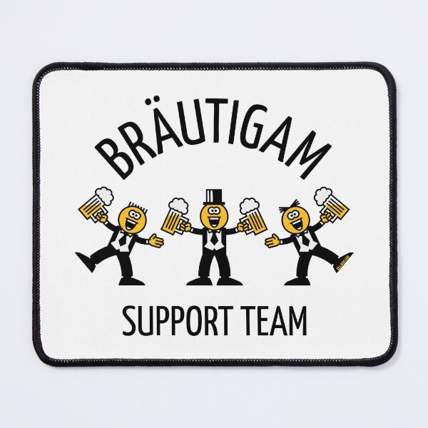 Artikelvorschau, Bräutigam Support Team (JGA / Karikatur / Tanz / 3C / Black) entworfen und verkauft von Roderix.