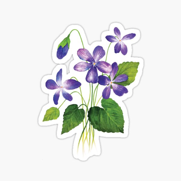Item preview, Violet Flower Watercolor designed and sold by ug-atelier.