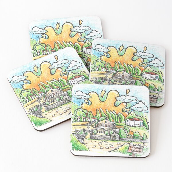 Item preview, San Sebastiano Sedilo Sardegna: San Sebastiano of Sedilo, Sardinia – A Tribute in Colored Pencils designed and sold by Arte Cartoon From TagTeam Group.