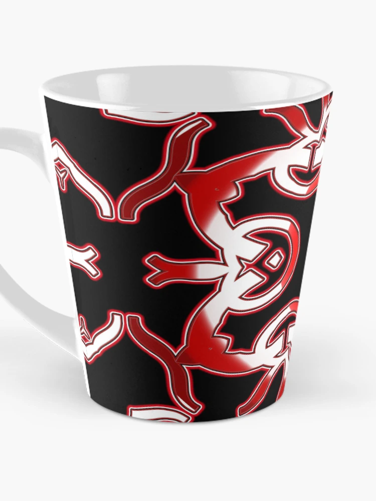 Thumbnail 3 of 4, Coffee Mug, *Funny Unique Geometric Abstract Red White Rabbit Pattern* designed and sold by Ralek.