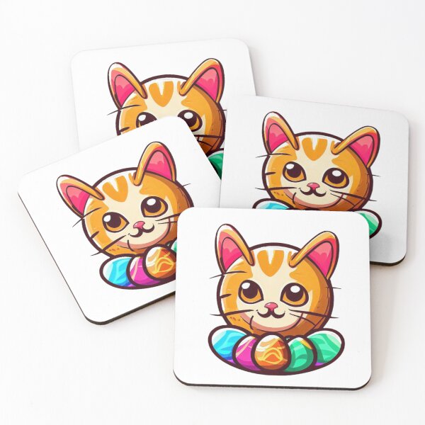 Item preview, Cat Eeaster Cute Design, Colorful Eggs designed and sold by EnzoZs.