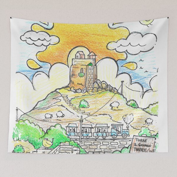 Item preview, Torre San Giovanni Tharros Oristano: Scenic View of Torre San Giovanni, Tharros – Oristano in Colored Pencils designed and sold by Arte Cartoon From TagTeam Group.
