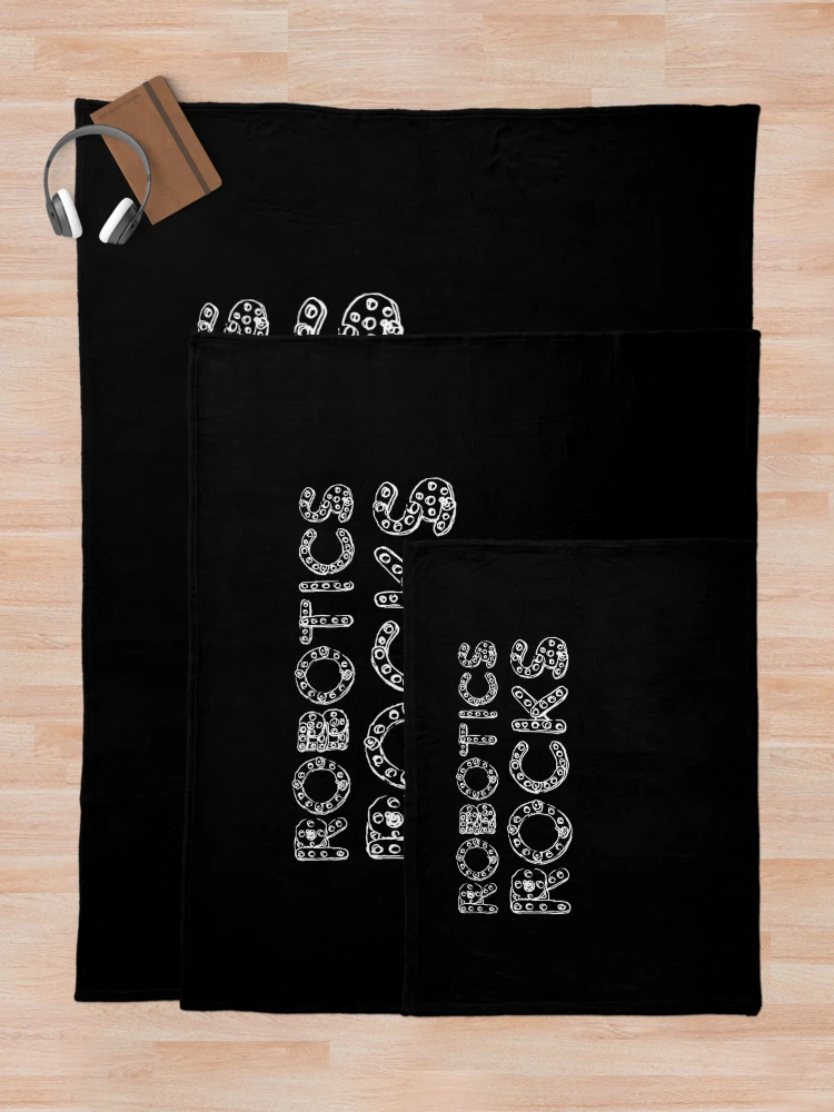 Thumbnail 5 of 6, Throw Blanket, Robotics Rocks Robotics Engineer designed and sold by MooonTees.