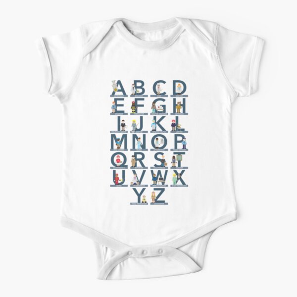 Careers Alphabet Shirt Short Sleeve Baby One-Piece