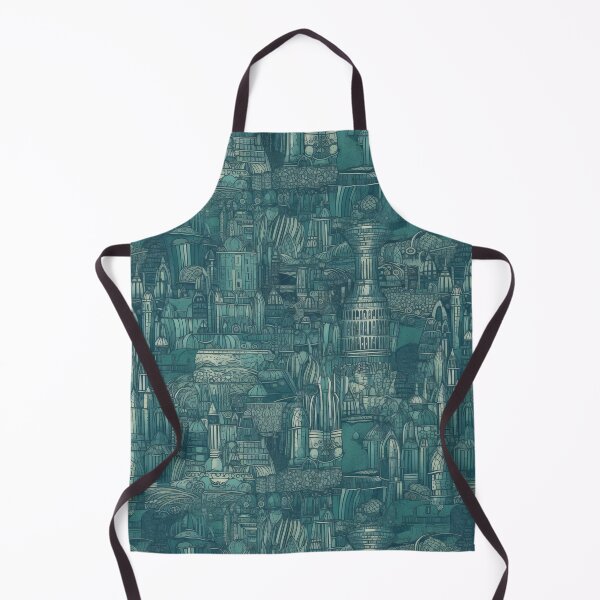 Artikelvorschau, Coral Cityscape unveils a mesmerizing underwater metropolis in a repeating pattern, featuring aquatic architecture, coral-infused buildings, marine life, and a mysterious hidden realm. entworfen und verkauft von arbaxas.