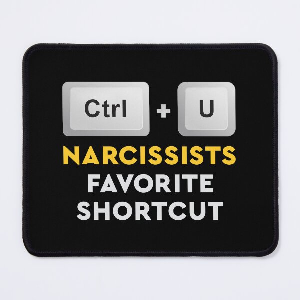 Item preview, Minimalist Narcissist Abuse Control Shortcut Keyboard Yellow Typography designed and sold by Zazizu.