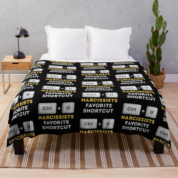 Item preview, Minimalist Narcissist Abuse Control Shortcut Keyboard Yellow Typography designed and sold by Zazizu.