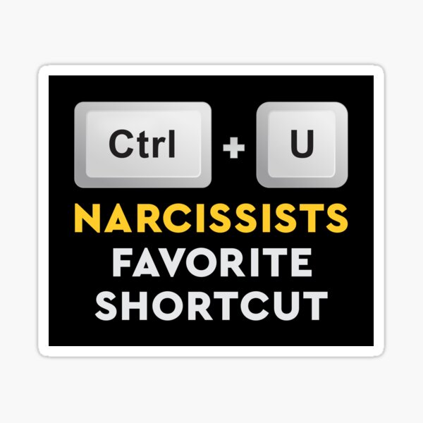 Item preview, Minimalist Narcissist Abuse Control Shortcut Keyboard Yellow Typography designed and sold by Zazizu.