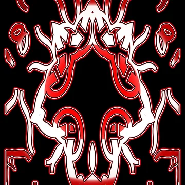 Artwork thumbnail,   *Funny Unique Geometric Abstract Red White Rabbit Pattern* by Ralek
