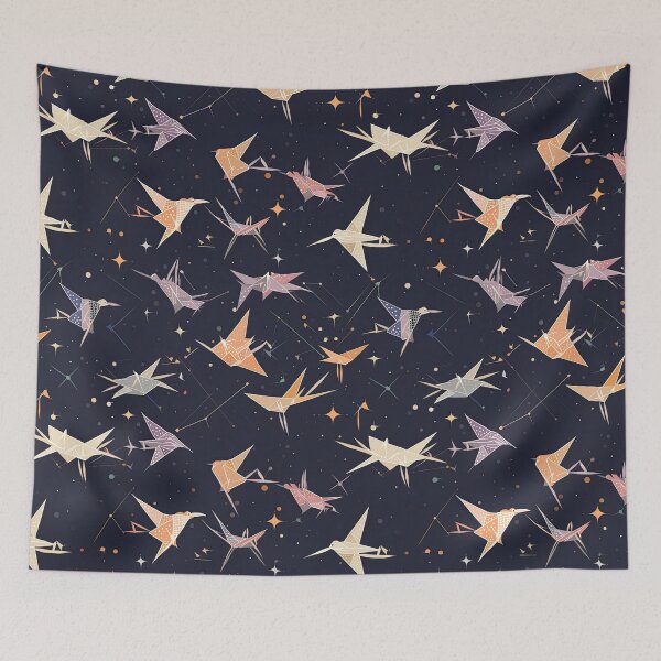 Item preview, Celestial Folds: Origami Birds & Constellation Pattern designed and sold by arbaxas.