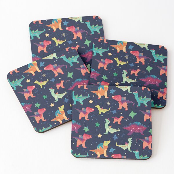 Item preview, Cosmic Creases: Origami Dinosaurs & Polka-Dotted Galaxies Pattern designed and sold by arbaxas.