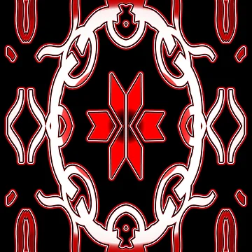 Artwork thumbnail,   *Funny Unique Geometric Abstract Red White Rabbit Pattern* by Ralek